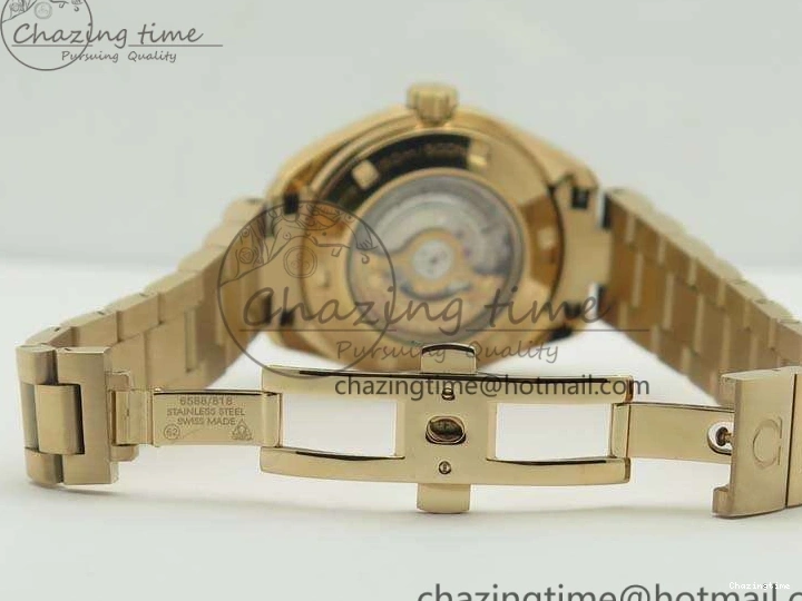 0209 Bright Aqua Terra Ladies 35mm RG V6F Best Edition Brown Dial On RG Bracelet A 8101